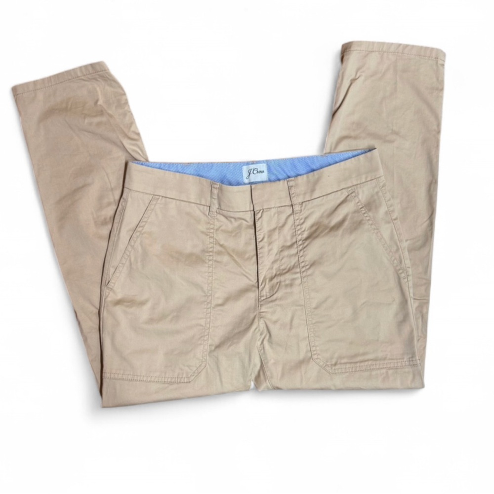 J. Crew Slim Boyfriend Chino Pants Tan Beige Petit 26P Style BF497 Re-Imagined - Picture 2 of 10